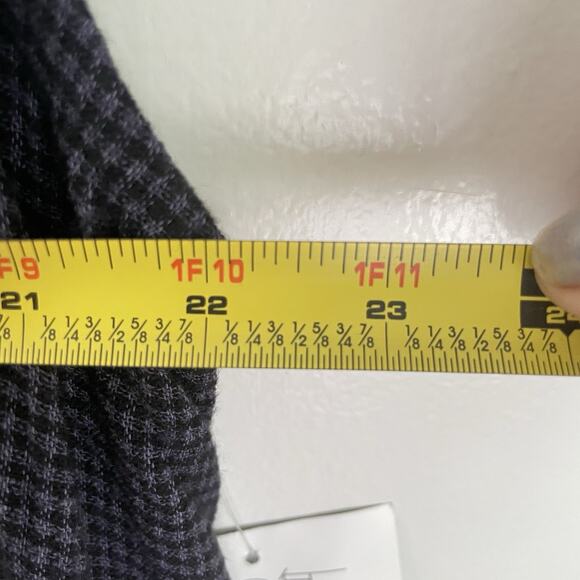 Vtg Zoe Maxi Dress NWT Gray Purple Gingham Rosette Detail Grunge Whimsigoth L - Picture 8 of 9